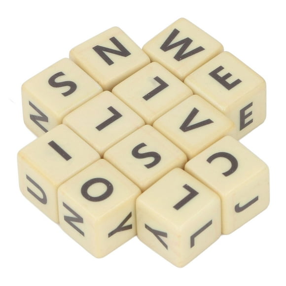 Crossword Game, Plastic Travel Scrabble Game with Storage Case for Adults Kids, Educational and Fun Language Game