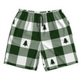 thumbnail image 5 of Goofa Green White Lumberjack Plaid Printed Mens Swim Trunks Summer Quick Dry Short Beach Swimwear Bathing Suits-3X-Large, 5 of 9