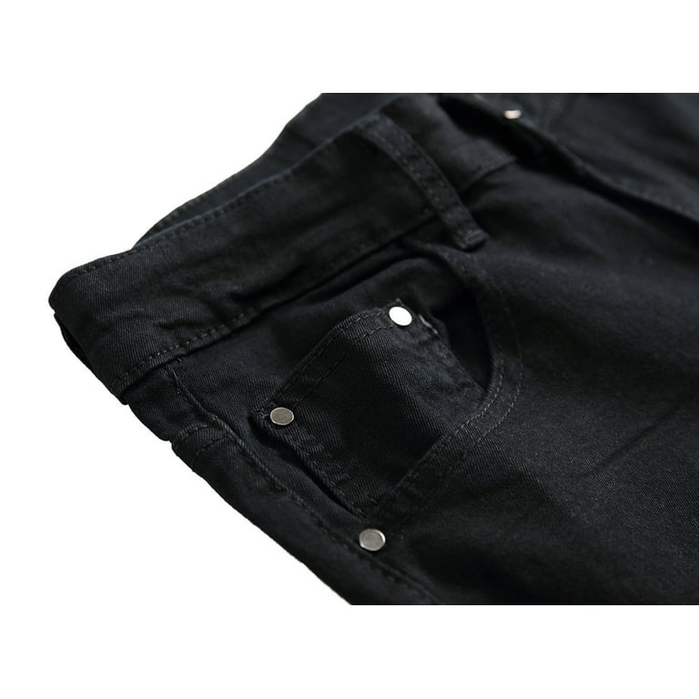 Entyinea Y2k Jeans Men Ripped Distressed Destroyed Straight