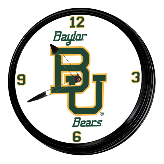 Baylor Bears: Retro Lighted Wall Clock