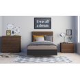 thumbnail image 1 of Solari 4 Piece Bedroom Set, Walnut and Black, 1 of 5