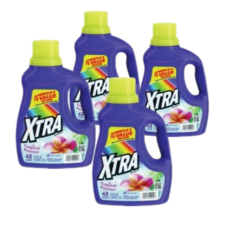 Xtra Tropical Passion Liquid Laundry Detergent, 57.6 fl oz, 48