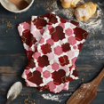 thumbnail image 6 of Red Geometric Moroccan 1 Pack Kitchen Towel, Water Absorbent Dish Towel, Abstract Art Red Ombre Modern Decorative Hand Towels - Quick Drying Cloth for Cooking Baking, 18x28 Inch, 6 of 8