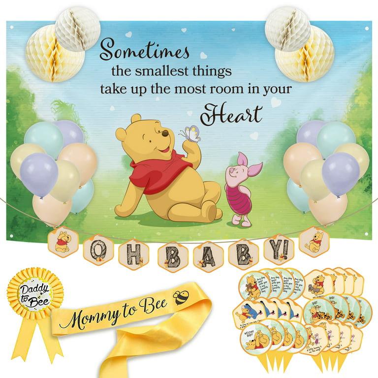Winnie the Pooh Cartoon Themed Birthday Party Kid Toy Girl Gift Decorations  Cake Decorating Banner Latex Balloon Set Baby Shower
