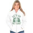 thumbnail image 4 of Smurfs Nature Camping Hiking Get Lost Unisex Plus Size Zip Hoodie Brisco Brands 3X, 4 of 5