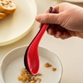 thumbnail image 5 of 1 PCS Soup Spoon,Reusable Wonton Soup Spoons with Hook,Chinese Japanese Miso Ramen Dumpling Pho Rice Noodle Soba Soup Spoons,6.29 inch Plastic Spoons for Noodle Dumpling (Red), 5 of 7