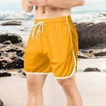 thumbnail image 2 of ANINEO Solid Color Mens Shorts Mesh Straight Mini Shorts Fitness Beach Sports Shorts Fashionable Summer Casual Outdoor Bottoms, 2 of 5