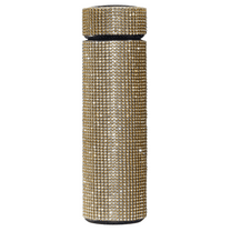 Fast Track Solutions Diamond Thermos 17 oz Creative Stainless Steel Gold Bling Water Bottle