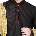 thumbnail image 5 of SKAVIJ Men's Kurta Pajama and Scarf Set Art Silk Indian Ethnic Dress Black S, 5 of 6