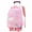 Pink_Two rounds, variant on Stylish Rolling School Bag for Student Eye Catching Heart Print Trolley Backpack