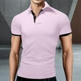 thumbnail image 2 of kamemi Men Polo Shirts Men's Cool Classic Polo| Slim Fit | Moisture Wicking(Pink,8XL), 2 of 5