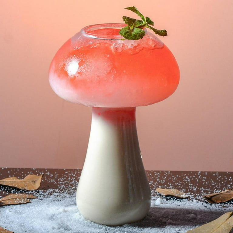 Mushroom Glass, Mushroom Cocktail Glass Cup, Mixed Drink Glasses, Unique  Drinking Glasses, Clear Mushroom Shaped Drinksclub, Holds 8.5 Oz 