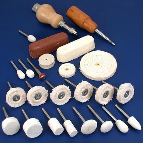 25Pc Buffing Wheel Rouge Jewelers Polishing Rotary Tool