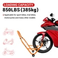 thumbnail image 4 of Yiwa Support de Roue avant de Moto Robuste 850 Lb Réglable, Support de Vélo Sport Type U/L avec Roulettes Doubles et Coussinet Antidérapant pour Stationnement à Long Terme, 4 of 6
