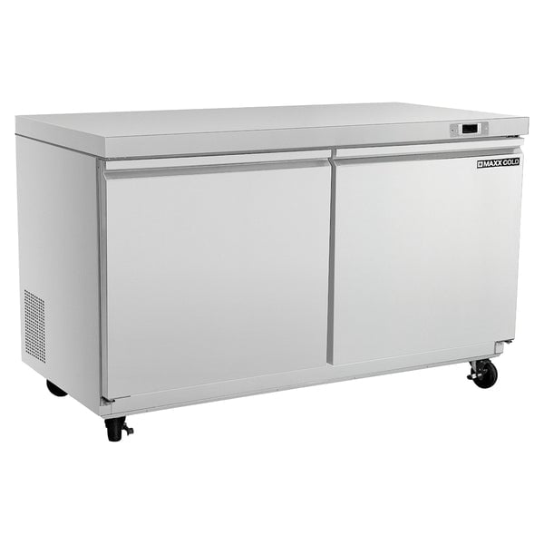Silver Commerical Commercial Undercounter Freezer 28 Inches Single Door Stainless Steel Work Top 7.2 Cubic Feet for Restaurant Cafe Bar FCU-28F 28inch single door 