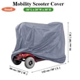 thumbnail image 2 of HOMEIORA 1Pack Mobility Scooter Cover, Waterproof Wheelchair Cover for Storage, All-Weather Outdoor Protection Dust Covers, 55"L x 26"W x 36"H, Gray, 2 of 8