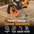 thumbnail image 3 of POWERTEC 5PK 4-1/2 inch Glass Cutting Disc for Angle Grinder, 7/8" Arbor Diamond Blade Wheel w/20mm Bushing for Glass, Jade, Crystal, Bottles, Ceramic, and Mosaic Tile (14030-P5N), 3 of 8