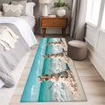 thumbnail image 5 of Coastal Snowman Christmas Runner Rug 2x6 FT, Non Slip Hallway Carpet, Xmas Beach Seaside Washable Soft Floor Carpet Throw Runner Carpet Long Rug for Entryway Kitchen Bedside Sliding Door, 5 of 9