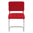 thumbnail image 4 of Breuer Chair Company Aurora Cushion Seat & Cushion Back Bauhaus Cantilever Side Chair w/ Chrome-Plated Steel Frame & Grisu 306 Red Fabric, 4 of 12