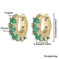 thumbnail image 3 of 1 par de lindos pendientes de aro pequeños de color dorado, tendencia 2022, nuevos con C transparente, blanco, 3 of 5