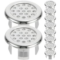 Hemobllo 10Pcs Silver Sink Overflow Drain Covers Ceramic Basin Overflow Rings for Wash Basin