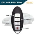 thumbnail image 4 of AKS KEYS New Replacement for Nissan 2007 - 2012 Smart Prox Key Fob 4B CWTWBU735 (2 Pack), 4 of 6