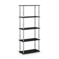 thumbnail image 3 of Furinno Turn-N-Tube 5-Tier Multipurpose Shelf Display Rack with Classic Tubes, Black/Grey, 3 of 5