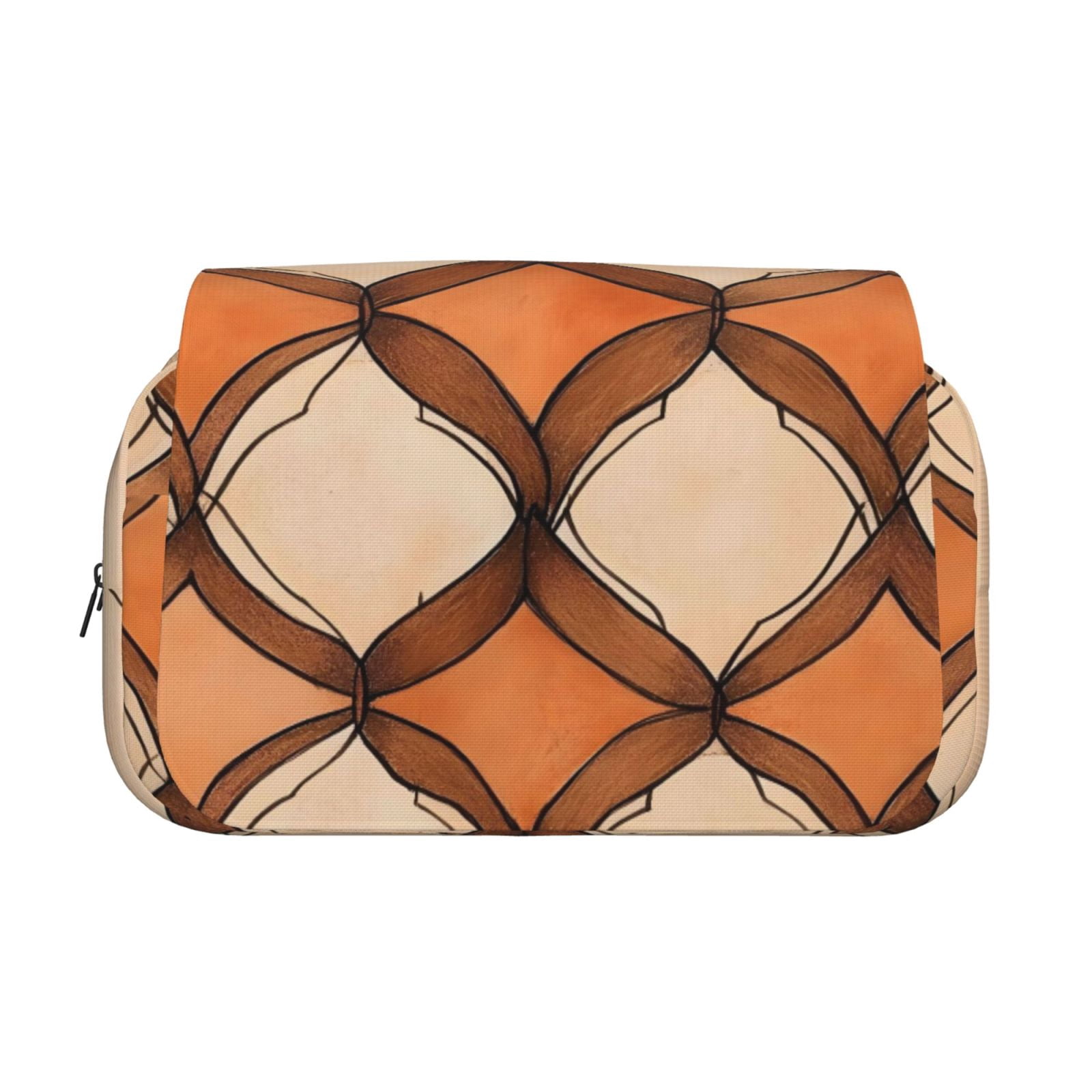 Large-Capacity Flip-Top Double-Layer Pencil Case, Multi-Functional Pocket Pen Case, Durable Stationery Organizer Sandybrown Moroccan Trellis Hand-Drawn Sketch_1