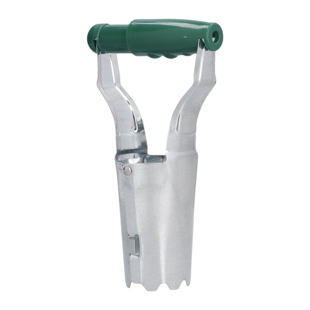 Bulbs Transplanter, Iron + ABS Bulb Planter 1in-4in Depth Mark Silver + Green Spring Handle For Trees For Vegetables