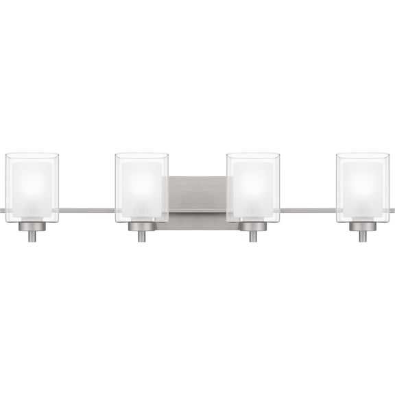 Kolt 4-Light Brushed Nickel Vanity Light|Grey