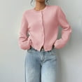 thumbnail image 4 of Pyhlmscde Women's Long Sleeve Crewneck Crop Cardigan, Womens Tops, Cardigan Sweaters for Women, Crop Tops for Women, 4 of 6