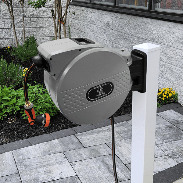 Hose Reel Pro 100ft Garden Hose Reel in Black
