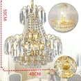 thumbnail image 6 of Modern Crystal Chandelier K9 Crystal Lighting Fixture Pendant Ceiling Chandelier Luxury Transparent Light for Bedroom Living Room Dining Room Home Lighting Fixtures (D40*H50cm), 6 of 9