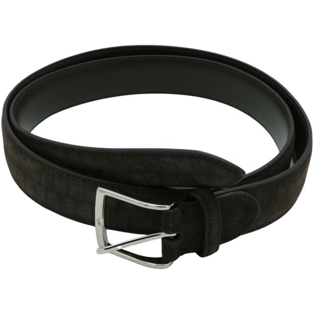 Paolo Vitale Men's Stone Vera Pelle Brick Pattern Belt - 46