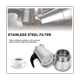 thumbnail image 4 of Cafetera de acero Cafetera italiana Moka Cafetera espresso Cafetera de percolador Herramientas para cafeteras con leche Cafetera de estufa, 4 of 5