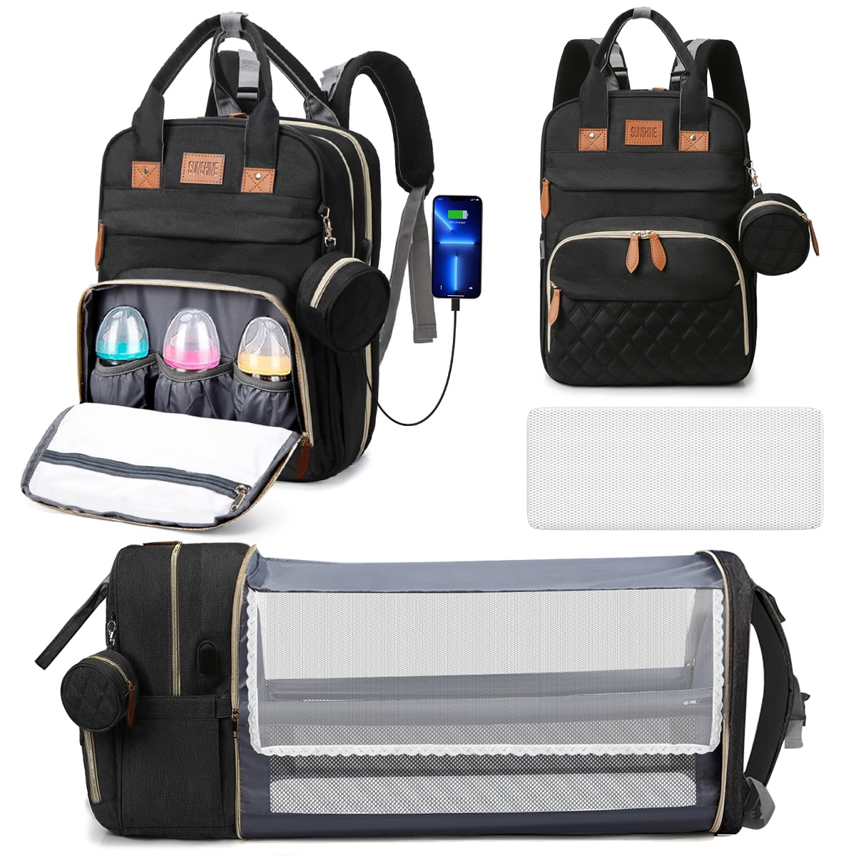 GPED Convertible Diaper Bag with Changing Station