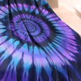 thumbnail image 3 of Blue Purple Tie Dye Mandala Pattern Blanket,Comfortable Soft Flannel Throw Blanket,All Season,Warm Lightweight Blankets for Sofa Bed Couch Living Room Chair,40"x50", 3 of 4