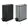 thumbnail image 3 of Naiovety Cubo de basura de acero inoxidable de 10 l, cubo de basura reutilizable, lavable, ergonómico, elegante, contenedor de basura de cocina Suministros de limpieza para el hogar Negro, 3 of 6