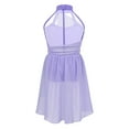thumbnail image 2 of Fldy Kids Girls Lyrical Dance Dress Chiffon Ballet Tutu Dress Ballroom Performance Dancewear Lavender 14, 2 of 7