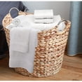 thumbnail image 2 of Large Round Water Hyacinth Wicker Laundry Basket, 2 of 5