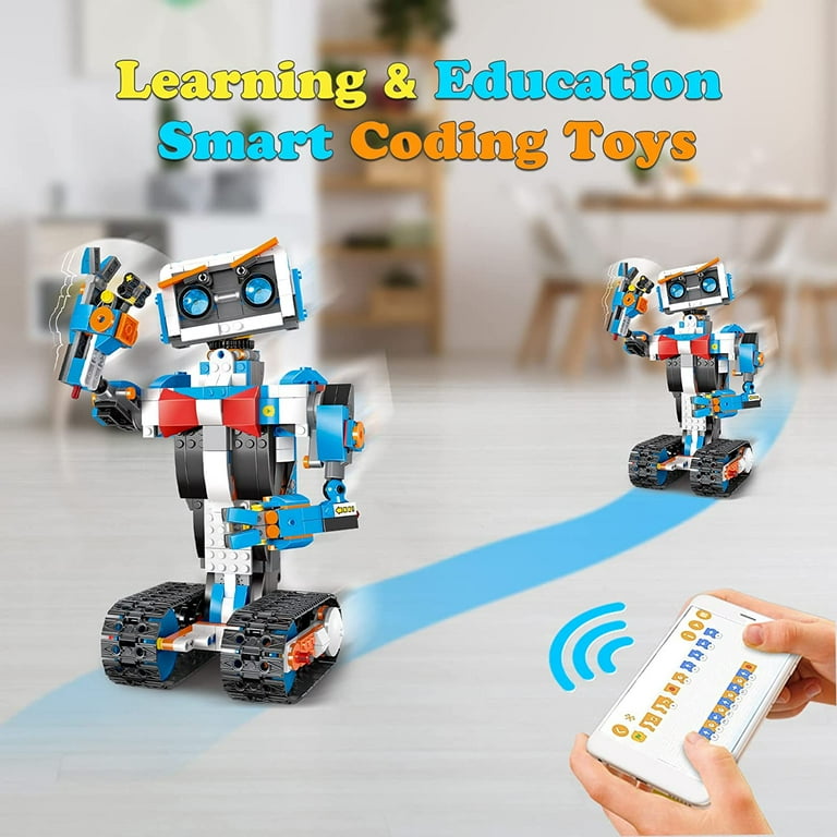 OKK Robot Building Toys for Boys, STEM Projects for Kids Ages Remote & APP  Controlled Engineering Learning Educational Coding DIY Building Kit