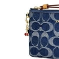 thumbnail image 5 of Coach Women's Small Corner Zip Wristlet in Signature Denim (Denim / Natural), 5 of 5