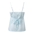 thumbnail image 5 of MuXiKeJi Clothes Women Y2k Spaghetti Strap Tank Top Lace Trim V Neck Crop Top Coquette Camisole Going Out Top, 5 of 8