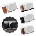 thumbnail image 2 of Camera Retro Wood Handle Grip Aluminum Alloy Base For Fuji XE5, 2 of 8