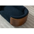 thumbnail image 4 of Pet Sofa Small Size, Scandinavian Style Elevated Dog Bed With Solid Wood legs and Bent Wood Back, Velvet Cushion, Mini Sofa for Dogs, Cats, Dolls and Other Pets, Brown Blue, 4 of 7