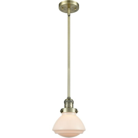 

Antique Brass Tone Mini Pendants 7 Wide Steel/Cast Brass/Glass Medium Base 1 Light Fixture