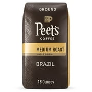 Peet's Coffee Single Origin Brazil Ground Coffee, Premium Medium Roast, 100% Arabica, 18 oz