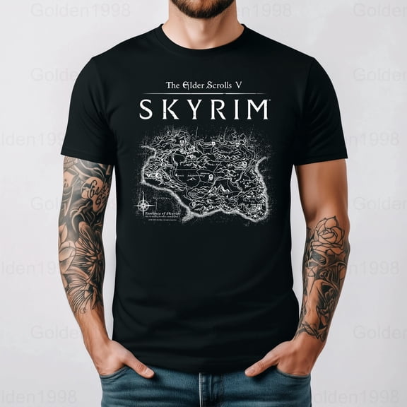 Skyrim Province Map Video Game Graphic Retro Fan Gift Fan Gift Graphic Tee,for men & women up to 5XL