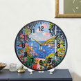 thumbnail image 4 of Yayeee Wall Clock Battery Operated 9.5" Silent Quartz Non-Ticking for Living Room Decor, Pink Floral Window, 4 of 8