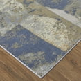 thumbnail image 3 of 8' X 10' Blue Gray And Tan Abstract Power Loom Distressed Area Rug, 3 of 5